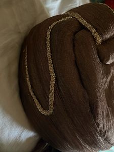 Turban and Dupatta with Gold Trim