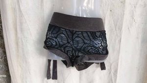 Sheer Lace Tie-Up Shorts