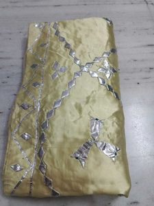 Yellow Satan silk lehnga with gota workWork