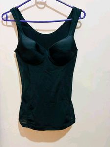 Black Control Tank Top with Built-in Bra