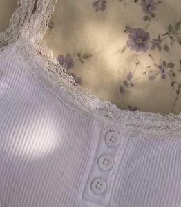 ⊹♡ White Ribbed Padded Camisole 🤍🎀