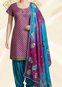 Handcrafted Magenta Kurta &amp; Dhoti Set