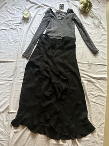Sparkly Cutout Back Long Sleeve Top