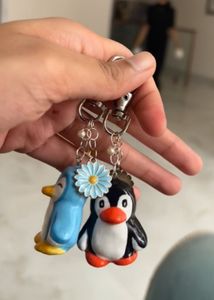 Cute Penguin Keychains customised color