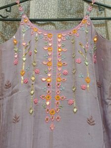 Embellished Kurta Set with Dupatta