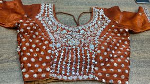 beautiful orange lahenga choli