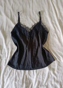 Black Lace Trim Camisole