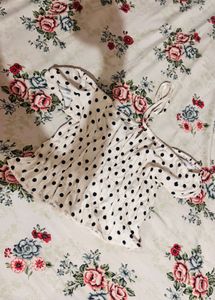 Chic Polka Dot Off-Shoulder Top