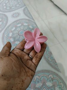 Cute Pink Flower Hair Clip