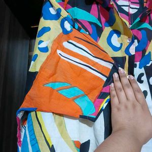 Vibrant Abstract Print Button-Up Shirt
