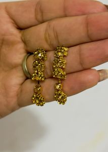 Sparkling Gemstone Dangle anti tarnish Earrings