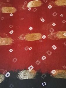 Elegant Maroon Saree with Black Border