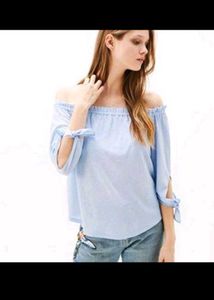 H&amp;M Off-Shoulder Striped Top