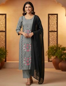 Butterfly Embroidered Salwar Suit