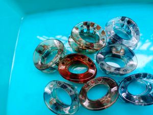 Set of 8 Clear & Colored Hair Claw Clips