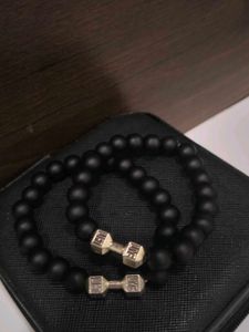 Two Dumbbell Bead Bracelet