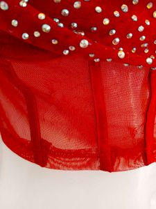 Sparkling Red Corset Top