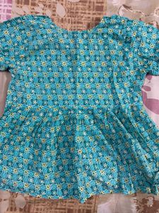 Beautiful Teal Kurta Set with Print