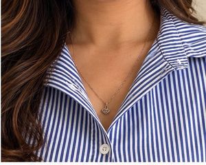 Chic Blue Striped Peplum Top