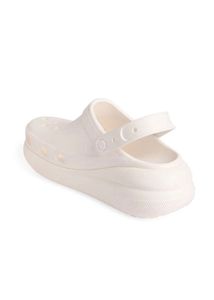 White Crocs Platform Clogs