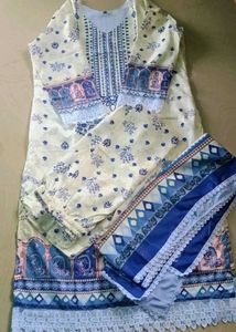 Art Silk Kurti Set (3-Piece)