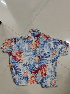 Crop Shirt With Georgette Fabric