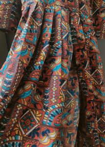 Vibrant Printed Kurta with Buttons