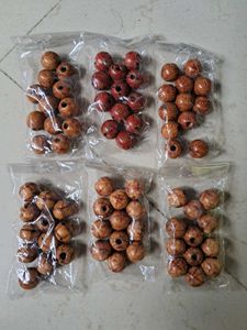 Assorted Wooden Beads.6 pack