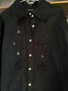 Black Embellished Shirt