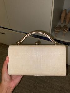 Vintage Cream Clutch Bag