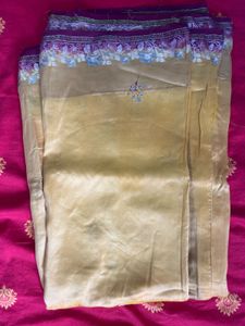 Vibrant Yellow Silk Saree with Rich Border