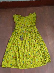 Yellow Printed Dress