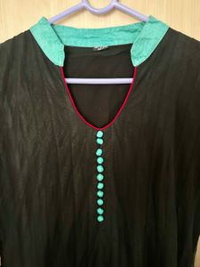 Elegant Black Anarkali with Dupatta