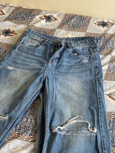 Ripped Wide Leg Jeans