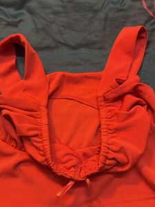 Red Sleeveless Crop Top