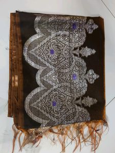 Silver Zari Silk Saree