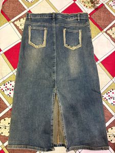 Retro Style Denim Skirt