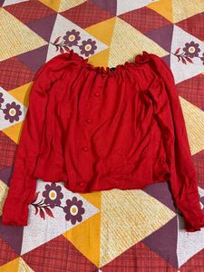 Chic Red Crop Top