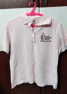 Pink United Methodist Women Polo Shirt