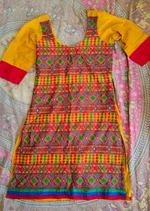 Embroidered Yellow Kurta...