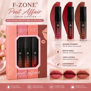 F-ZONE Pout Affair Liquid Lipstick Set of 12