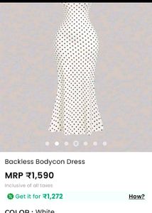 Savana Polka Dot Backless Bodycon Dress