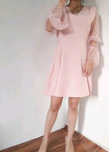 Elegant Pink Puff Sleeve Top