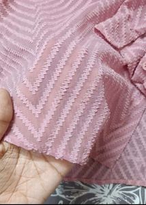 Chic Pink Chevron Textured Top