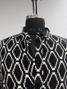 Men's Short Sleeve Geometric Print Shirt