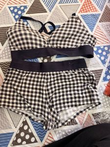 Gingham PJ Set - Bra & Shorts