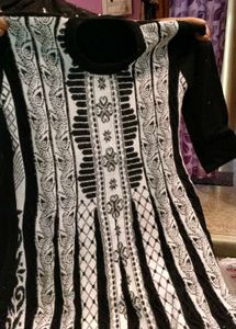 New Stylish Black &amp; White Kurta Set