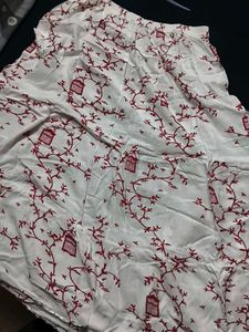 Bohemian Red Birdcage Print Skirt