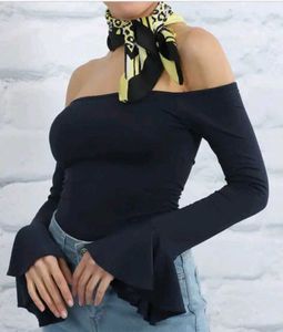Elegant Off-Shoulder Navy Blue Dress
