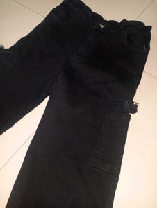 Black Cargo Jeans For Women